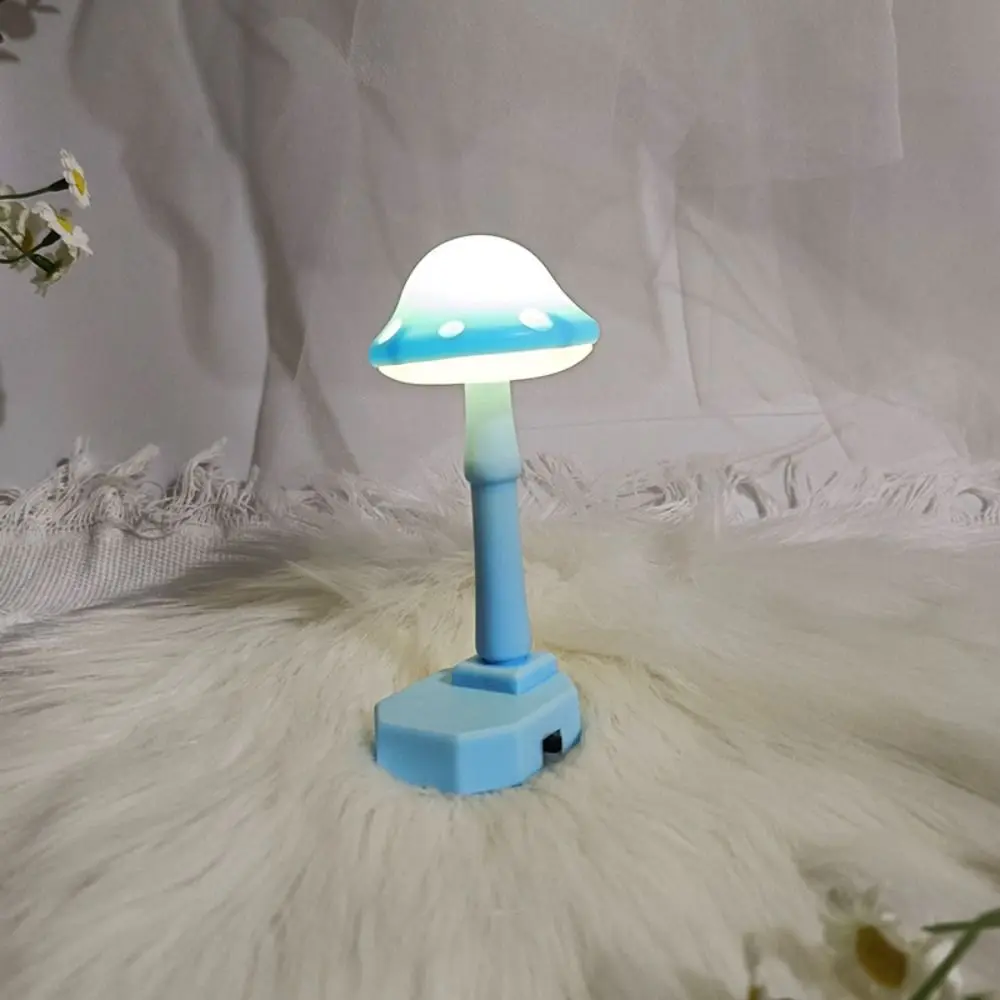 Cogumelo LED Night Light para crianças, Mini lâmpada de cabeceira criativa, Cute portátil atmosfera cena luz, luz de plástico para aniversário