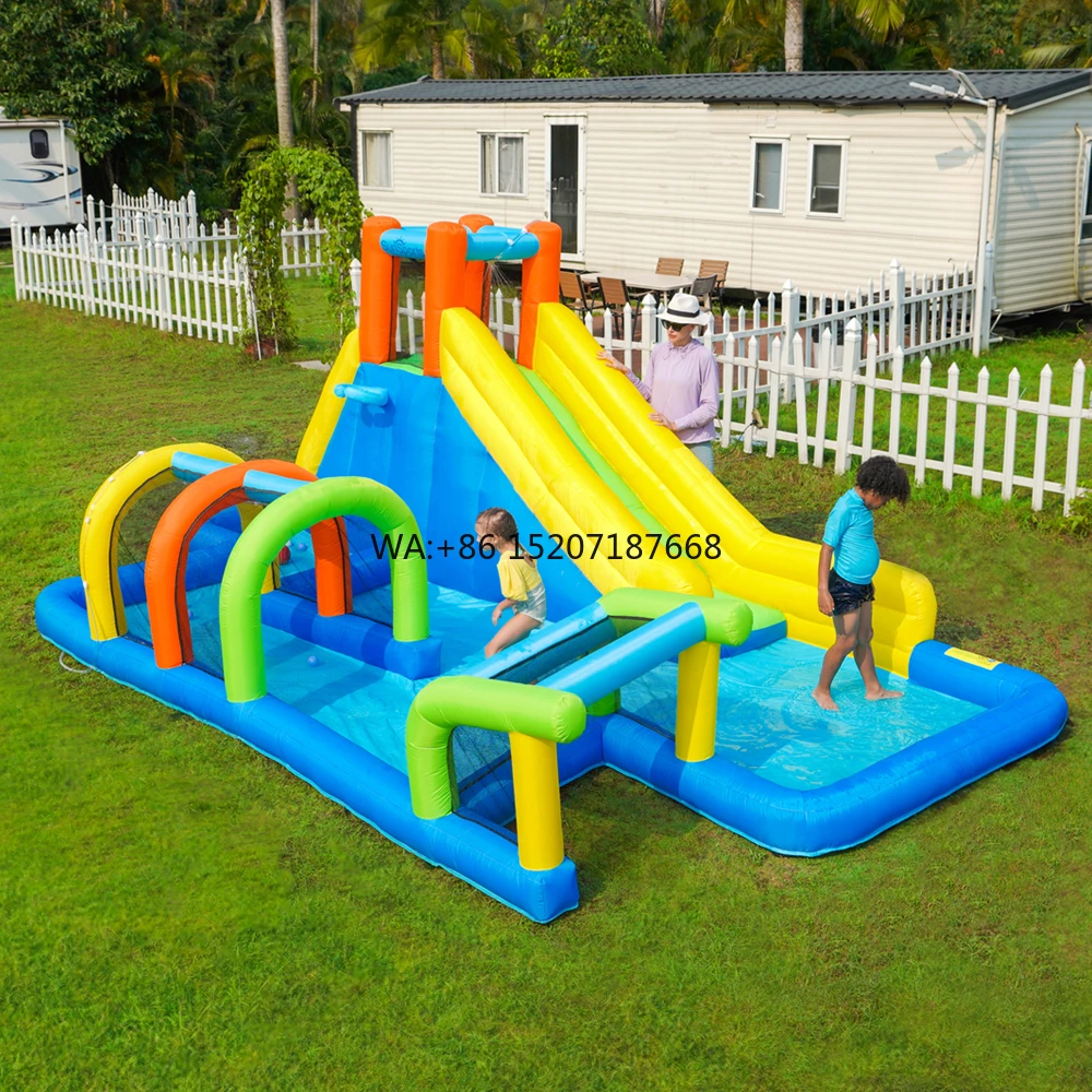 Pool and Water Slide Home Use 135kg Capacity Custom Eco-Friendly Outdoor Inflatable Bounce House with