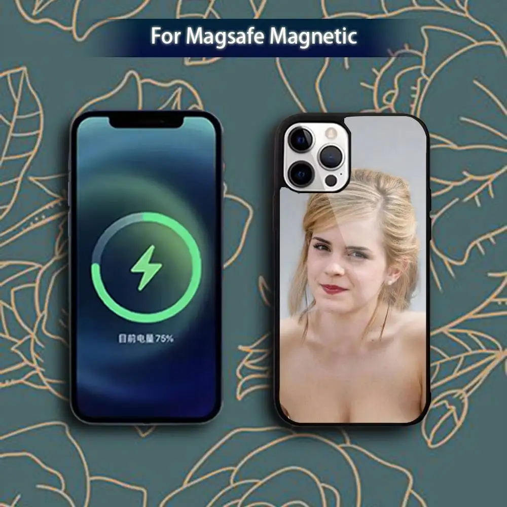 حافظة هاتف A-مثلة Emma W-Watson لهاتف iPhone 17,16,15,14,13,12,11,Pro,Max,Plus,Mini,Magsafe,حافظة شحن لاسلكية مغناطيسية