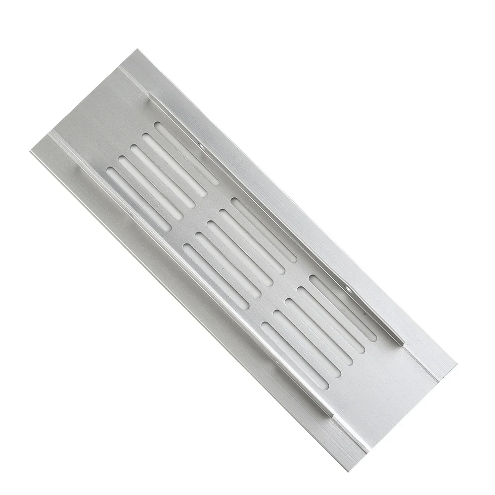 Griglia di ventilazione della presa d'aria armadio 1x50mm accessori copertura della griglia in lega di alluminio sostituzione pezzi di ricambio argento