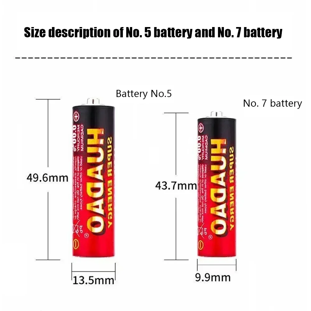 Huadao 1.5V AAA Disposable Alkaline Dry Battery for Led Light Toy Mp3 Camera Flash Razor CD Player Wireless Mouse Keyboard