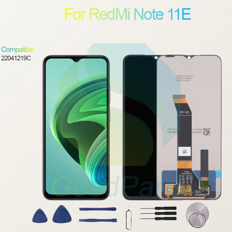 Test Before Ship For RedMi Note 11E Display Touch Screen Digitizer Panel Assembly Lcd Screen 22041219C Note 11E Screen Display