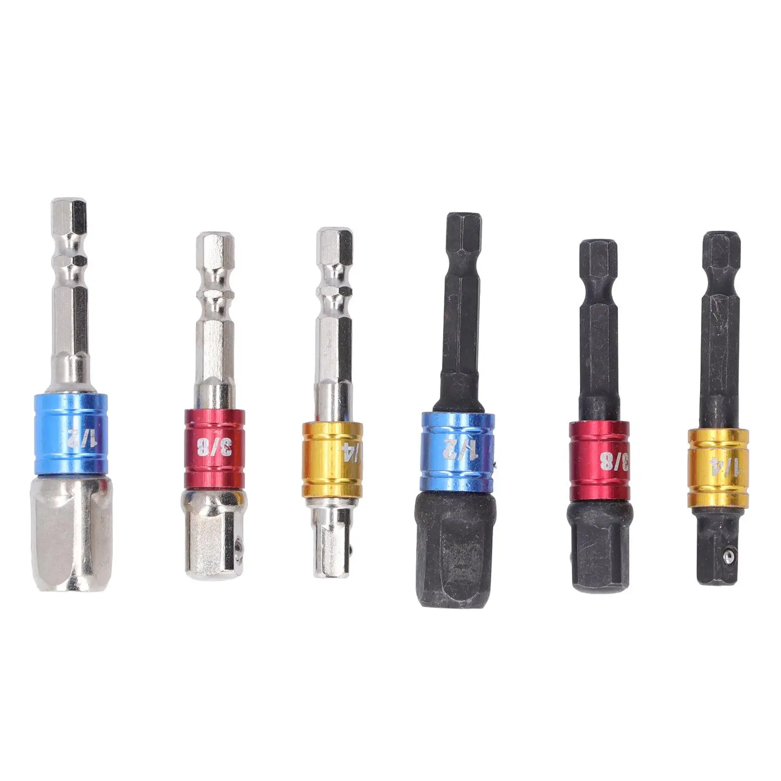 

6Pcs Hex Shank Socket Adapter Set - Wrench Extension & Screwdriver Power Tool Accessories for Drills