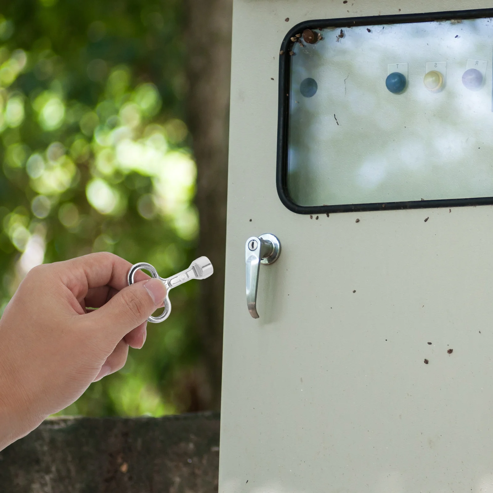 

5Pcs Elevator Lock Key Multifunctional Triangle Socket Spanner for Radiator Valve Electrical Cabinet Utility Box