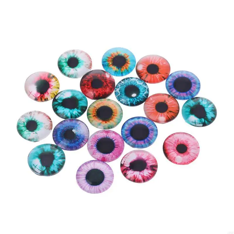 20 peças vidro para olhos boneca, animais, artesanato diy, globos oculares para olhos dinossauro, acessórios