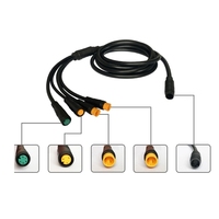 Electric Bike 1T4 Waterproof Cable Controller eBike Cable Conversion Cable 1 Female to 4 Male Power Supply Cord Harness