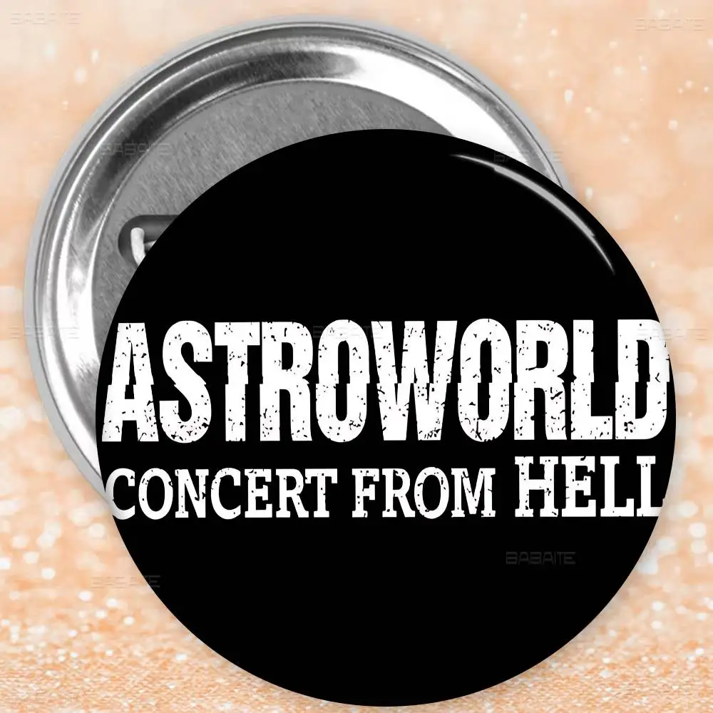 T-Travis S-Scott A-Astroworld تخصيص لينة زر دبوس للنساء مجوهرات إبداعية مضحك شارة الكرتون عاشق قبعة