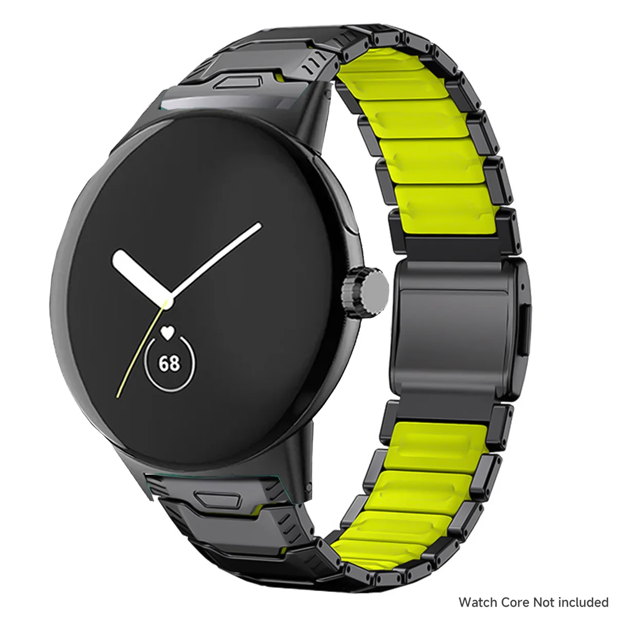 Titanium + Silikon-Armband für Google Pixel Watch 5 4 3 45mm Luxuriöses Magnetisches Doppelschicht-Band für Pixel Watch 5 45mm Herren-Armband – Detail 13