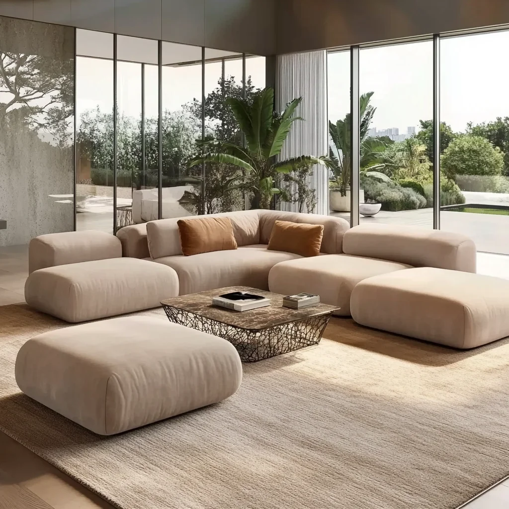 وحدات الاقسام أريكة مزيج أريكة الزاوية مع كرسي للتحويل المخملية منجد أريكة غرفة المعيشة مجموعة