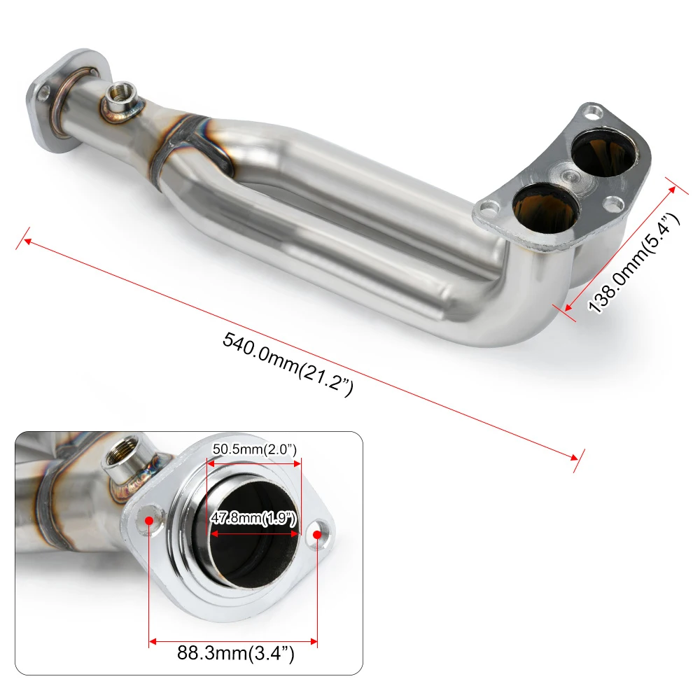 ท่อไอเสียสแตนเลสสําหรับ 88-00 Honda Civicสําหรับ 88-91 Honda CRX D-Series EJ EG EH EK / SOHC EF EK EM D15 D16