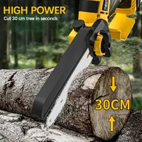 8 Inch 1380W Brushless Yellow Electric Chain Saw Professional Garden Pruning Saw Power Tool For Dewalt 20V Battery Pin 2