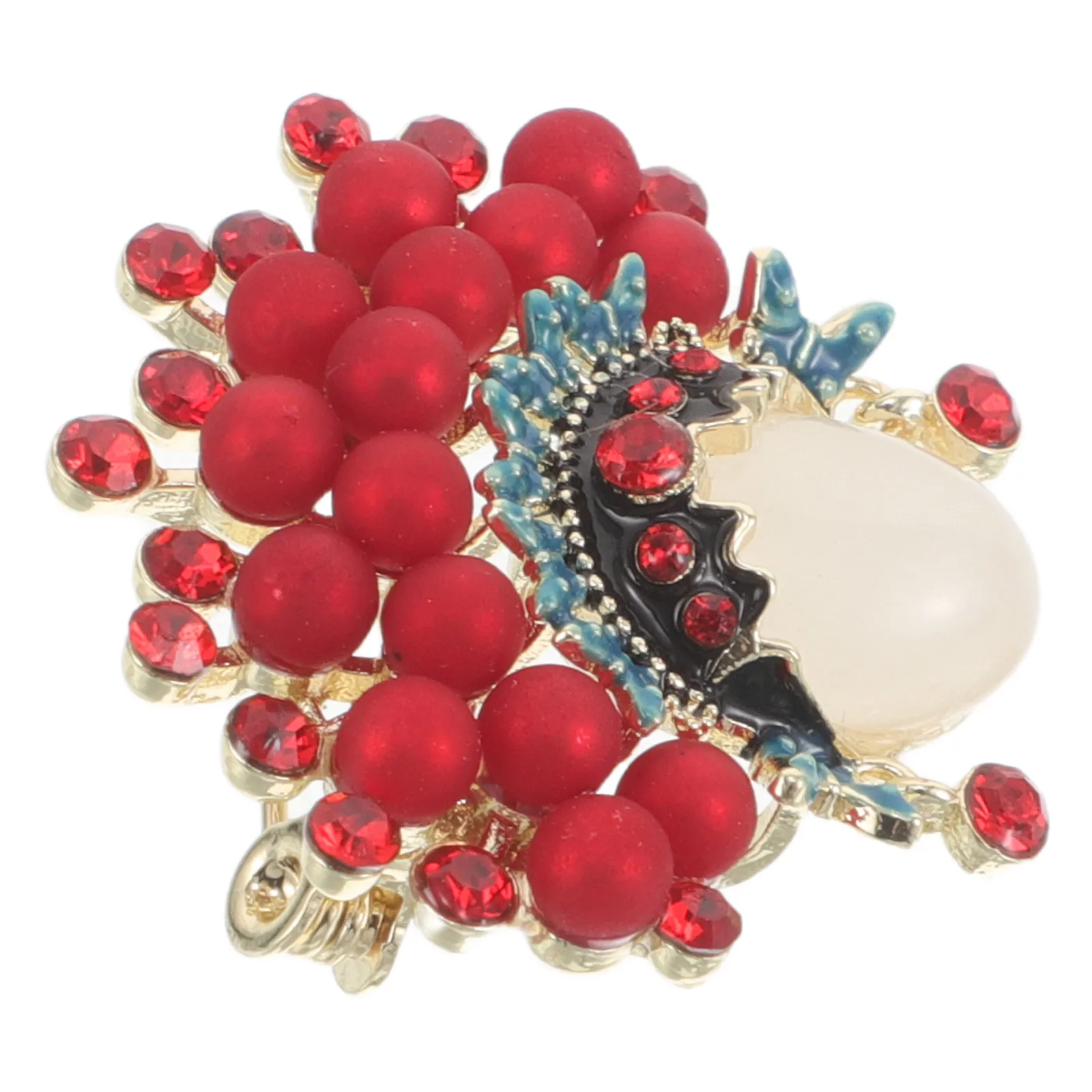 

Peking Opera Brooch Pin Red Chinese Style Vintage Coat Accessory Shawl Clip Dress Corsage Jewelry Lapel Suit Pin