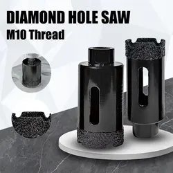 1Pc M10 6-100mm Diamond Brazed Core Dry Drill Bit For Porcelain Tiles Marble Glass Granite Hole Saw Cutter Cutting