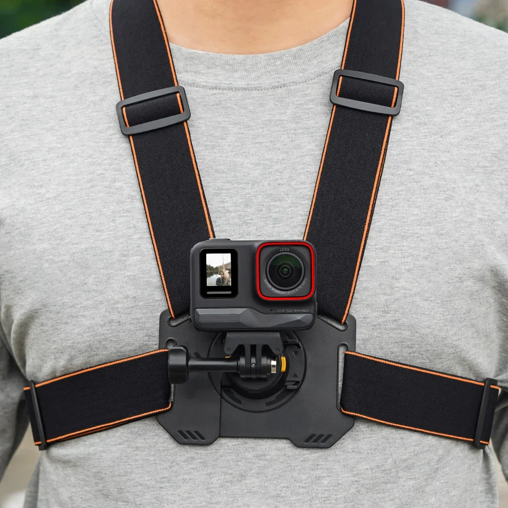 Flymile Adjustable Chest Strap Mount For GoPro12 11 10 9 8 Waistcoat Harness Belt Action Camera Fixed Anti-shake Strap Accessory