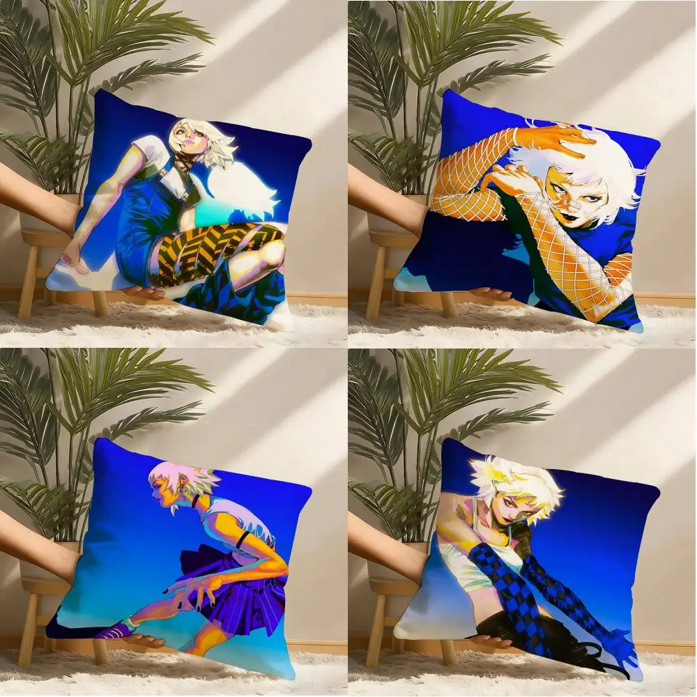 Capa de almofada de anime para meninas Bruno Ferreira, estampada em ambos os lados, almofada para sofá, almofada para cabeceira de quarto