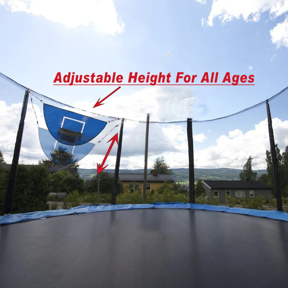 

Trampoline Basketball Hoop Including Pump Board Mini Basketball Water-proof Sunscreen Materials For Indoor Outdoor Playing