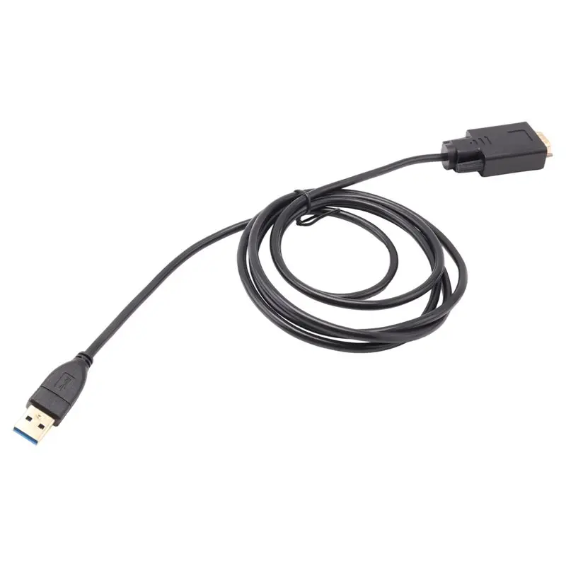 1.8 Meter USB3.0 To VGA Male Converter Adapter Cable 1080P For Laptop USB 3.0 External UHD Video Projector User-Friendly