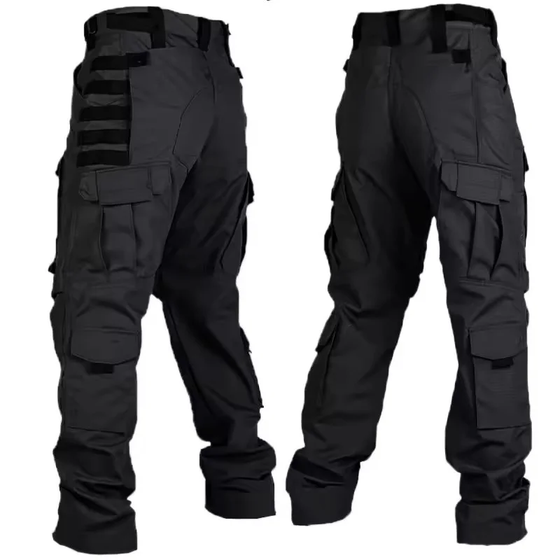 New Men Tactical Pants Quick Drying Multi-Pocket Cargo Pants Casual Tactical Trousers Wear-Resistant Work Traning Pant Loose
