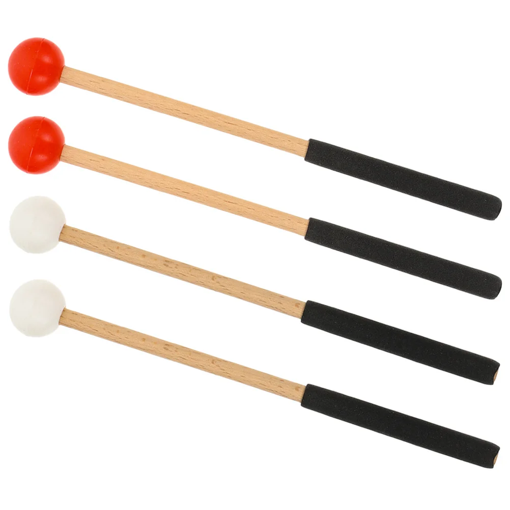 مطارق الماريمبا المطاطية الخشبية لأدوات قرع طبل اللسان تصميم جدار الطوب الأحمر أداء متين للمسرح