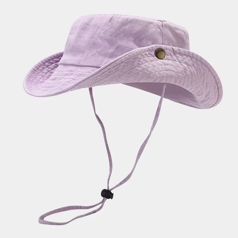 New Fisherman Hat Solid Color Washed Cotton for Men and Women Convenient Folding Soft Sun Visor For Outdoor Travel Basin Cap