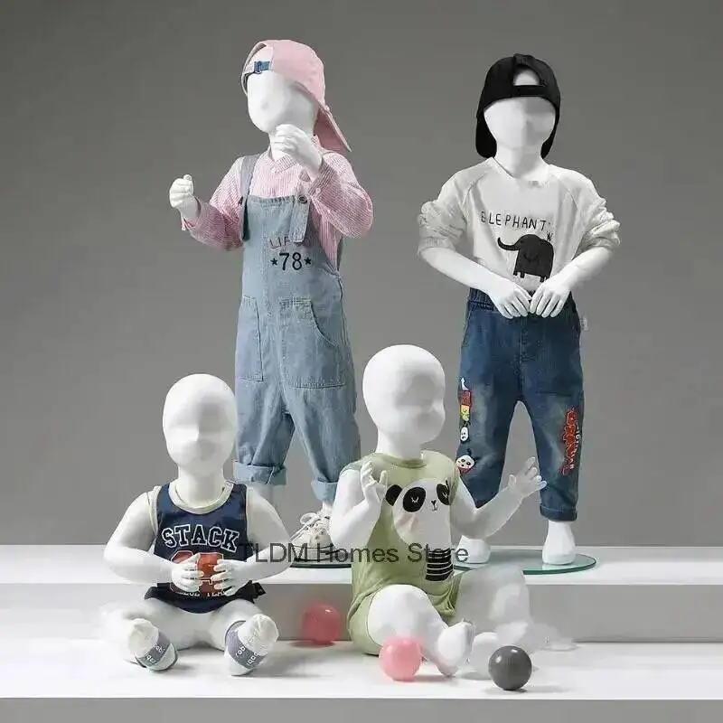 Props Newest Full Children's Body Mannequins 2024 Children's Clothing Store Model Kid's Clothes Child Mannequin Display Stands