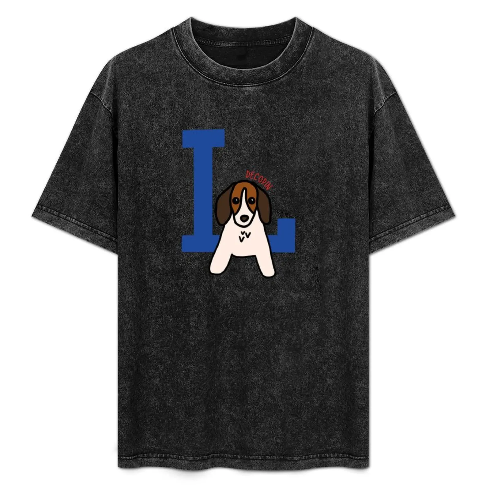 Ohtani Decopin (Decoy) Dog LA Dodgers Logo T-Shirt oversized summer clothes men t shirts