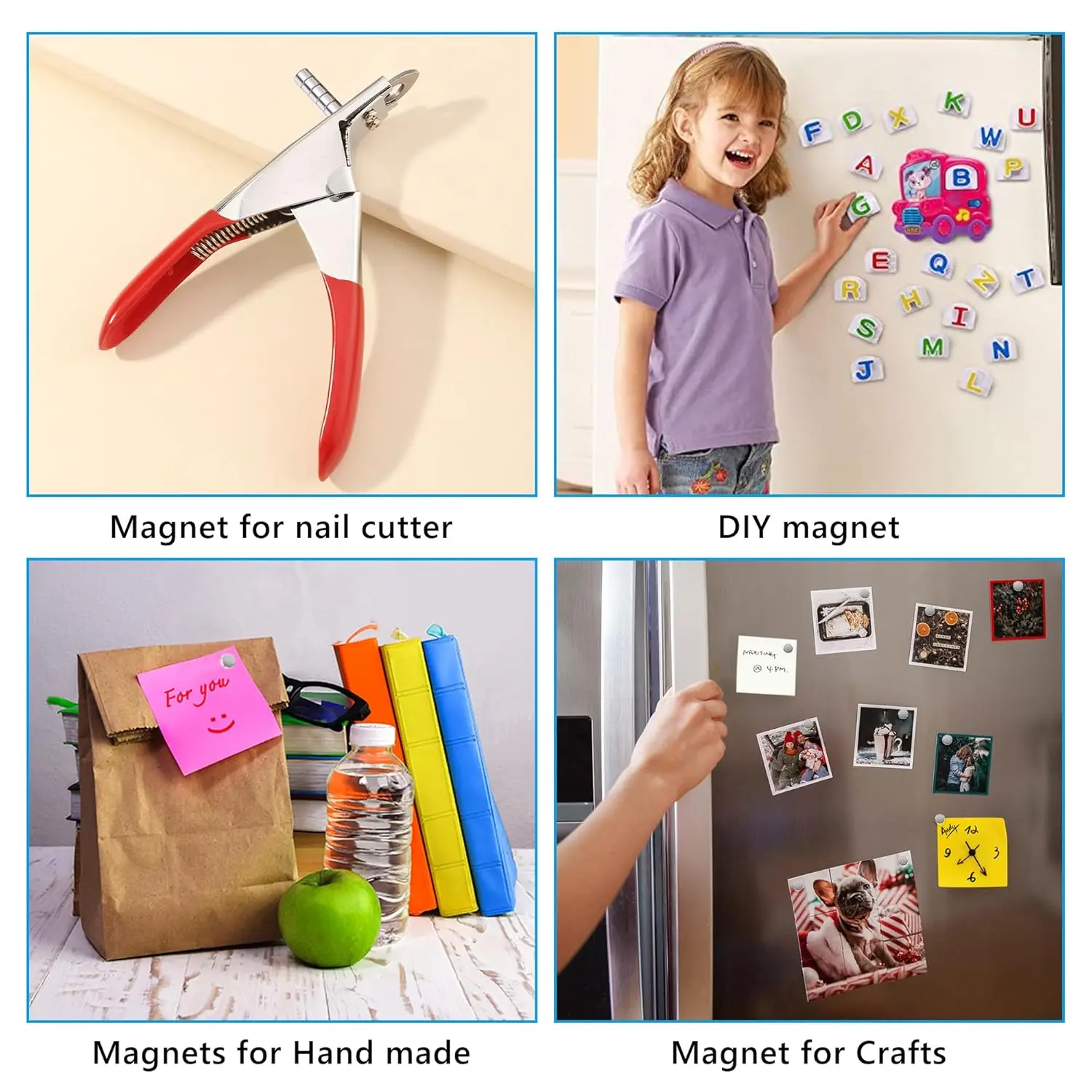 Tiny Magnets, 4 Different Size,Small Magnets, Mini Fridge Magnets,DIY Magnet, Multi-Use for Office, Crafts and Science Magnets 썸네일 3