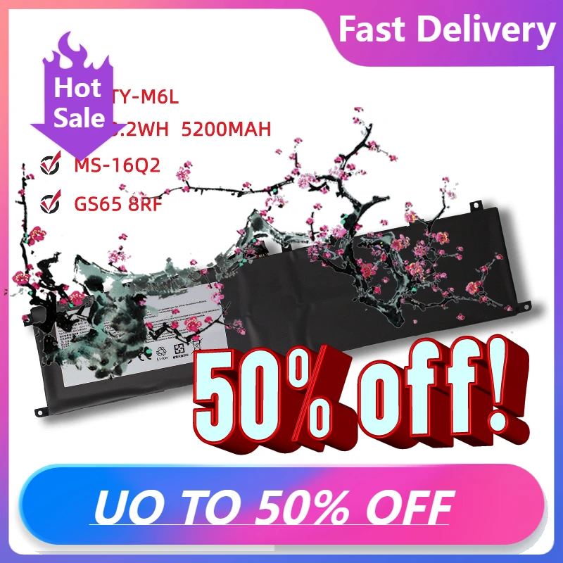 

【Fast Delivery】80.25Wh Laptop Battery Replacement BTY-M6L For MIS GS65 P65 P75 P63 GS75 MS-16Q2 Ator 8RD 8RE MS-16Q2 MS-16Q3 PS