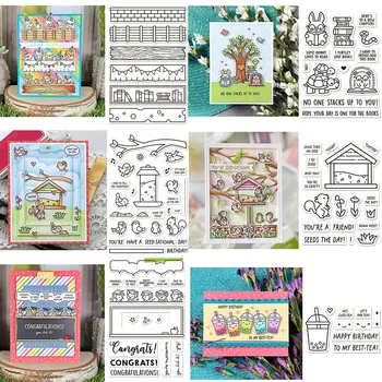 Krmítko pro ptáky na zahradu, doplněk k oslavě setkání/promoci, razítko a vyřezávací šablony, lesní knihovna, vyřezávací šablona pro kutily, výrobu 10 nejlepší prodej razítka a matrice - №1