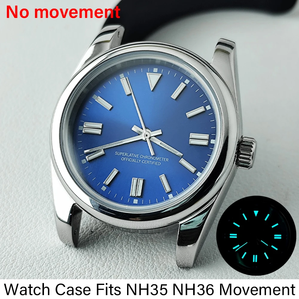 

Корпус NH35 39 мм подходит для NH35 NH36, механизм, коробка для часов, аксессуары, сменные механические часы, часть NH35, циферблат, светящиеся стрелки
