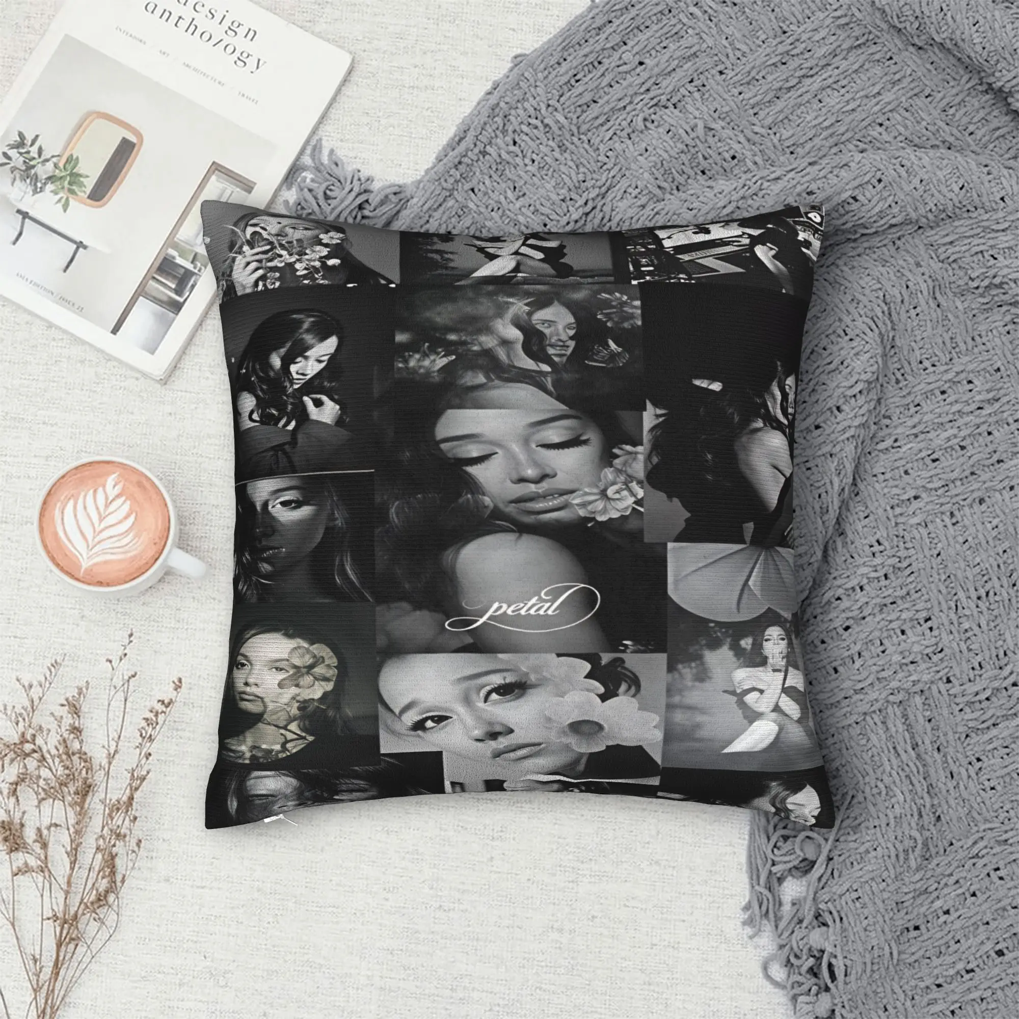 Pillow Cover Arianas Grande  New Album Petal 2026 Kawaii Pillow Case For Sofa Bedroom Home Decor Pillowcases