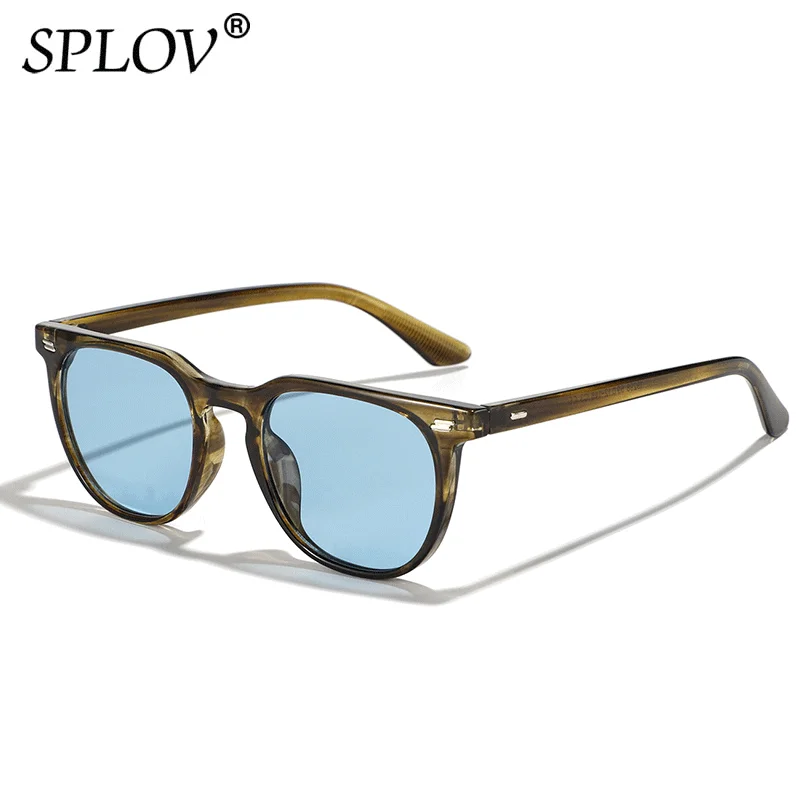 New Fashion Square Women Rivets Sunglasses Retro Blue Leopard Green Shades Trendy Men Sun Glasses UV400 Driving Eyewear