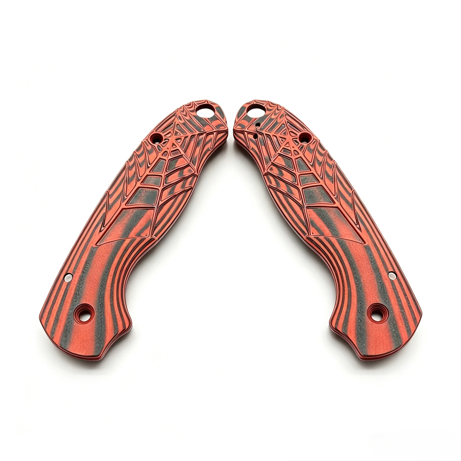 1 Pair of G10 Handle Scales – Custom Grid Finish – Replacement & Customization Kit Compatible with C81, C223, and Para 3 Folders