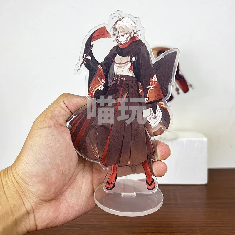 15CM Anime Genshin Impact Kaedehara Kazuha Venti Kamisato Ayaka Balladeer Xingqiu Cosplay Mascot Xmas Gift Acrylic Standing Sign