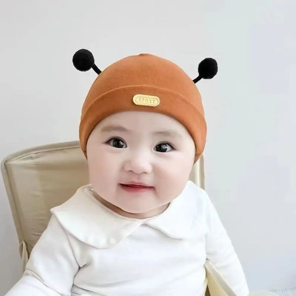 Headwear Cotton Boneless Muslin Hats 0-12Months Solid Color Baby Fetal Cap Soft Cute Newborn Hats Protection