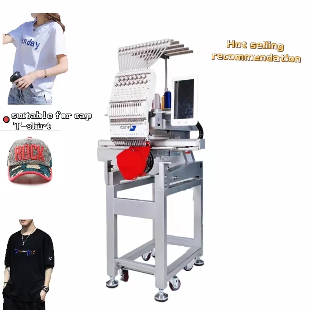 Yonthin Aari Hat Flat T-shirt Shoes 3D Multiple 12/15 Needles Computerized Embroidery Machine