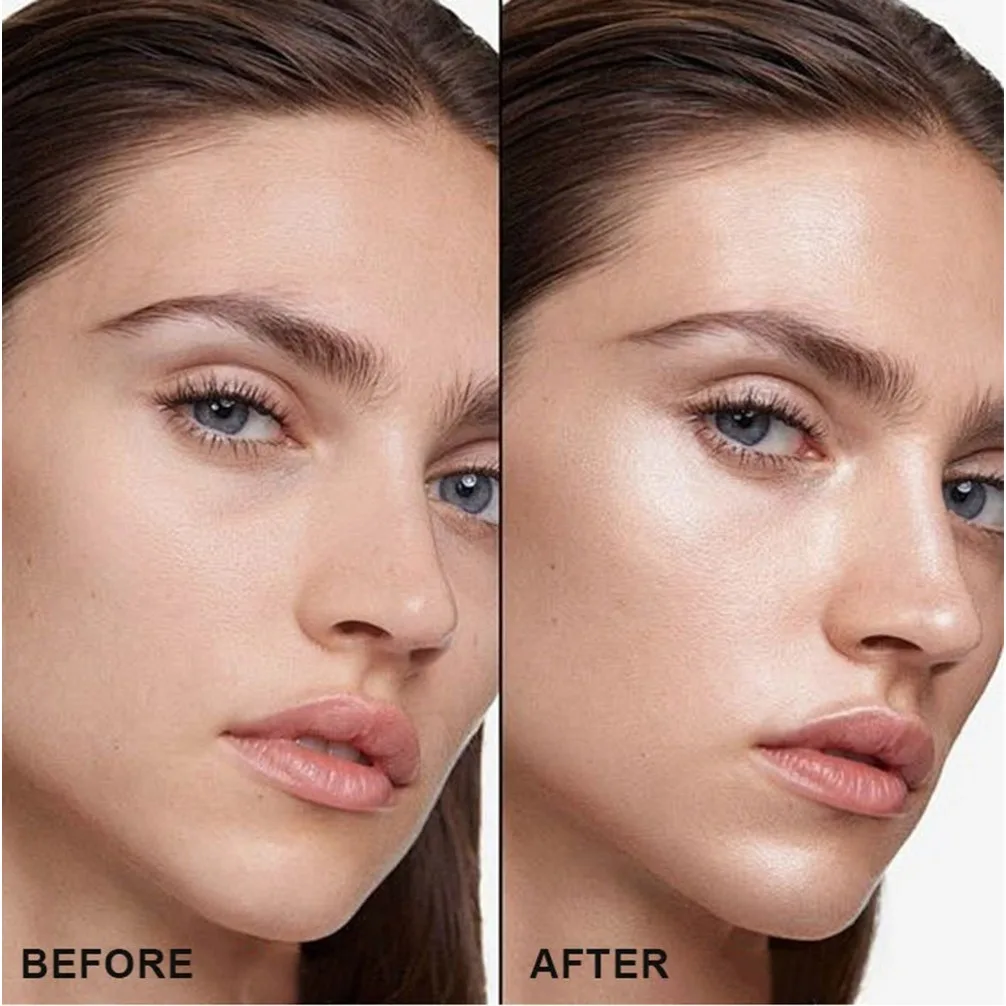 Square Transparent Cover Highlighter Palette Matte Shimmer Face Body Vegan Private Label Custom Logo Makeup Wholesale