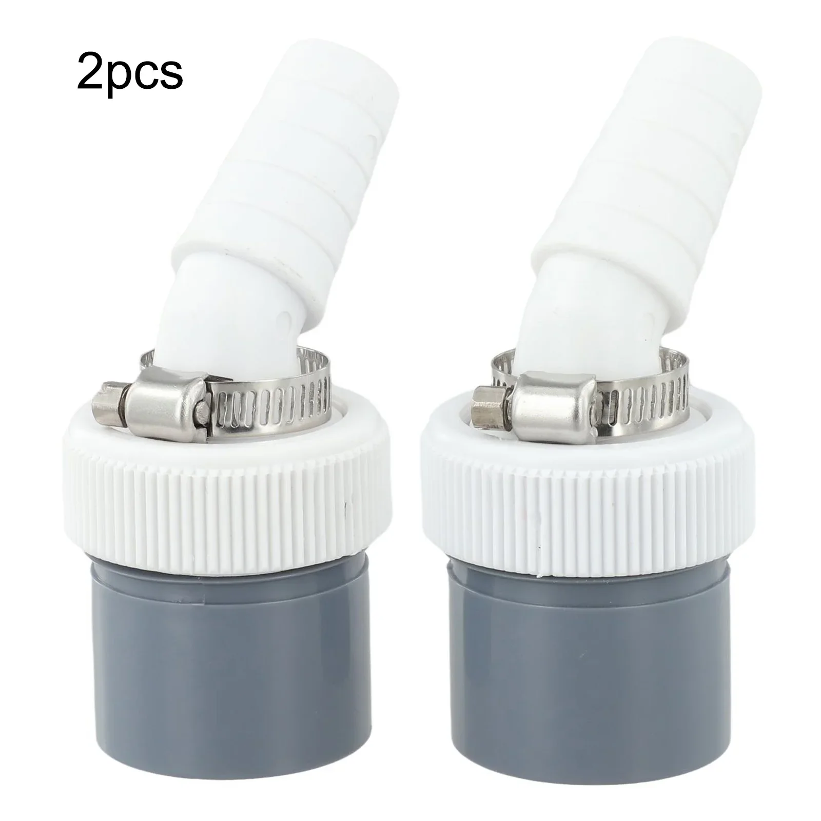 

2PCS Washing Machine Drain Adapter With Clamp PVC 40mm Input Diameter 18-24MM For Reliably Disposed Of Without Obstruction