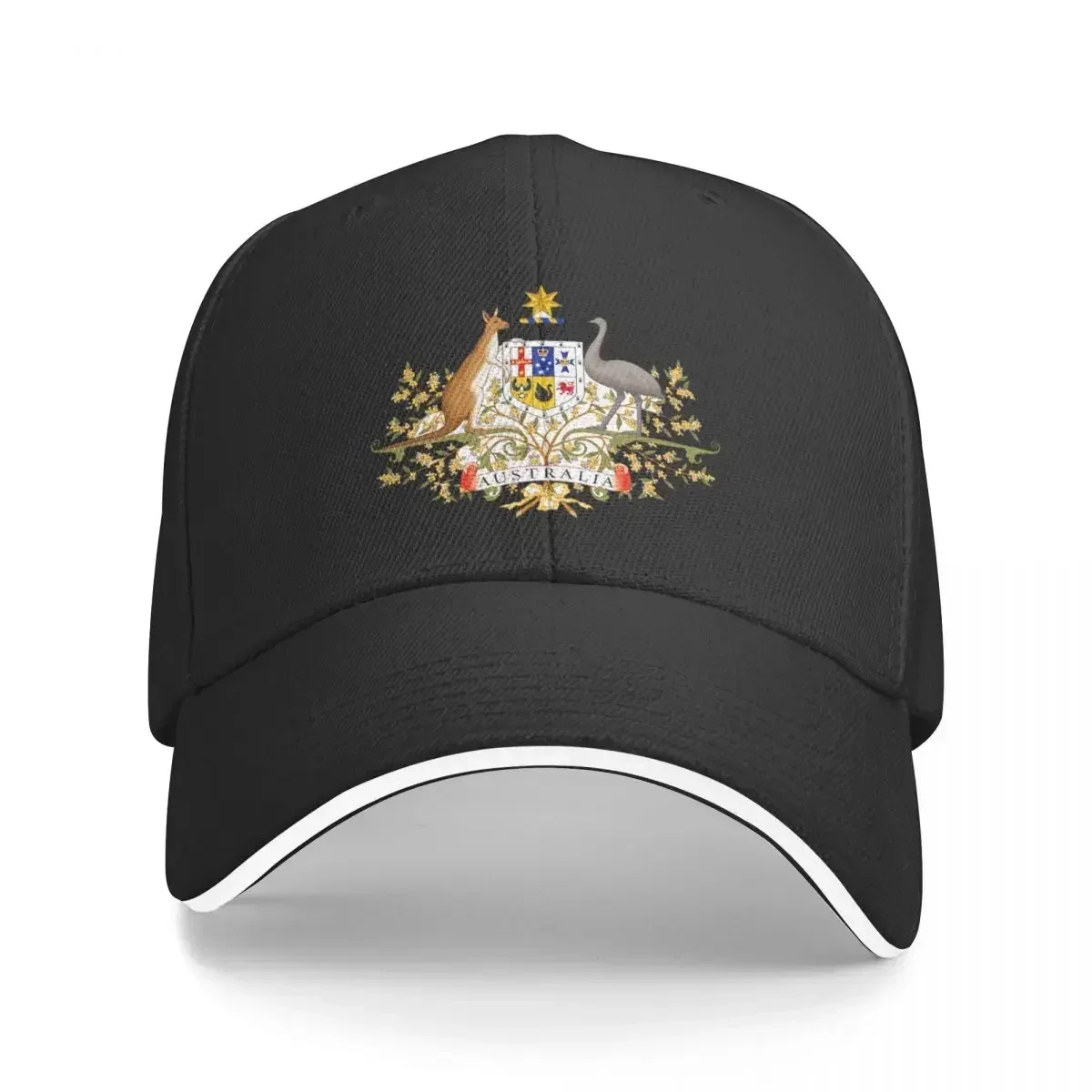 Australia Coat Of Arms Baseball Caps Snapback Fashion Baseball Hats Breathable Casual Outdoor Unisex Polychromatic Customizable