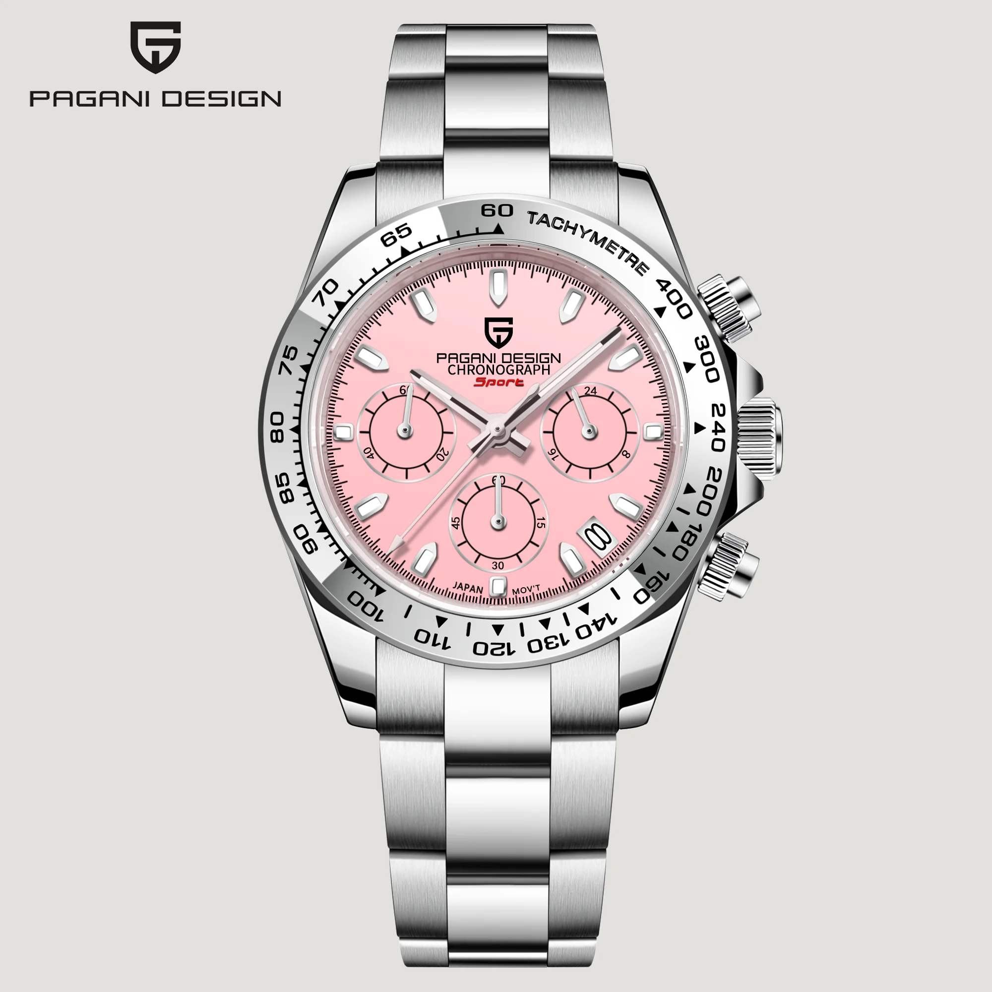 

Мужские кварцевые часы Pagani PD-1727 с сапфировым стеклом, японским механизмом TMI VK63, водонепроницаемостью 100 м и люминесцентным покрытием.