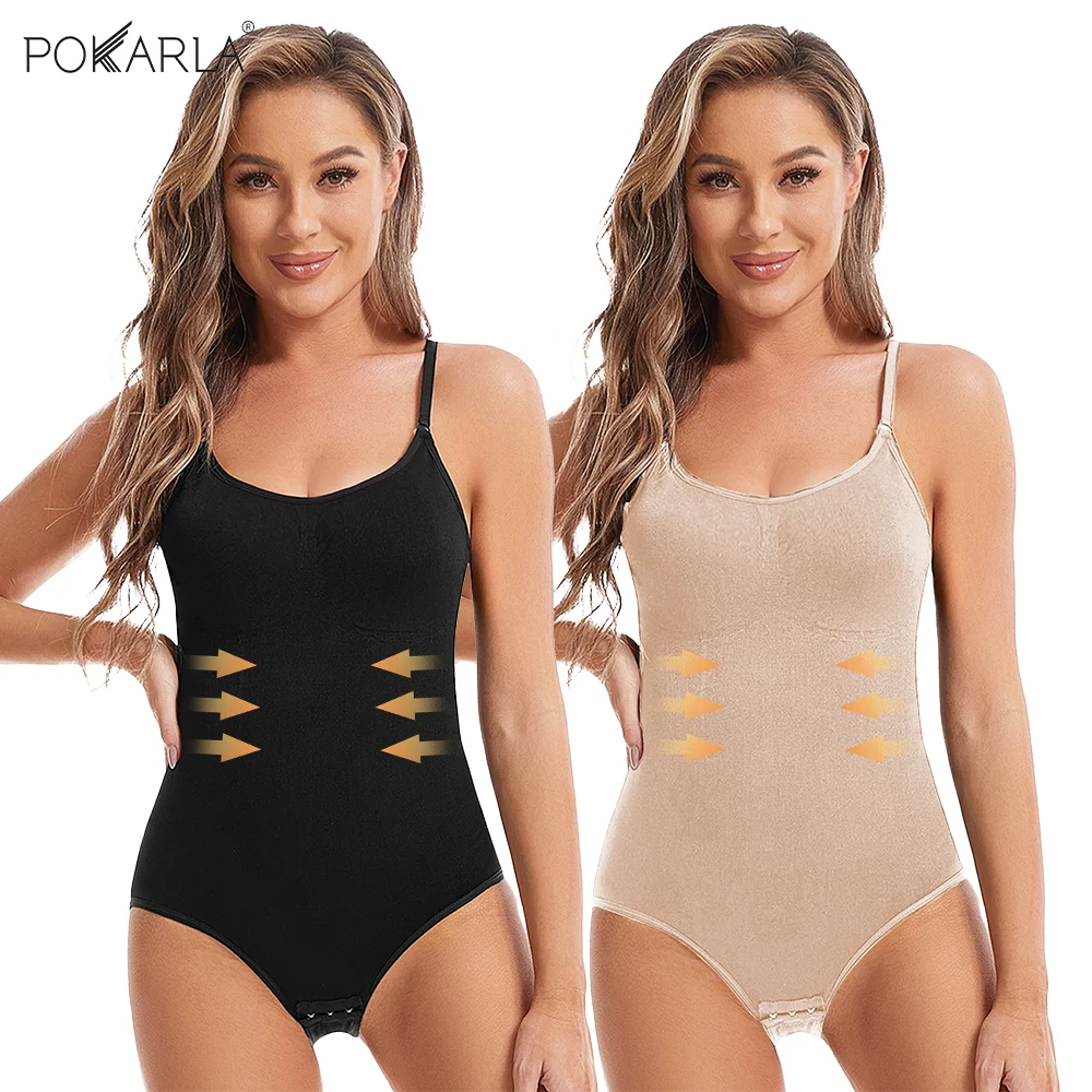 2PCS/Set Women Slimmer Shapewear Seamless Butt Lifter Full Body Shaper Smooth Out Bodysuit Open Crotch High Elastic Body Suits