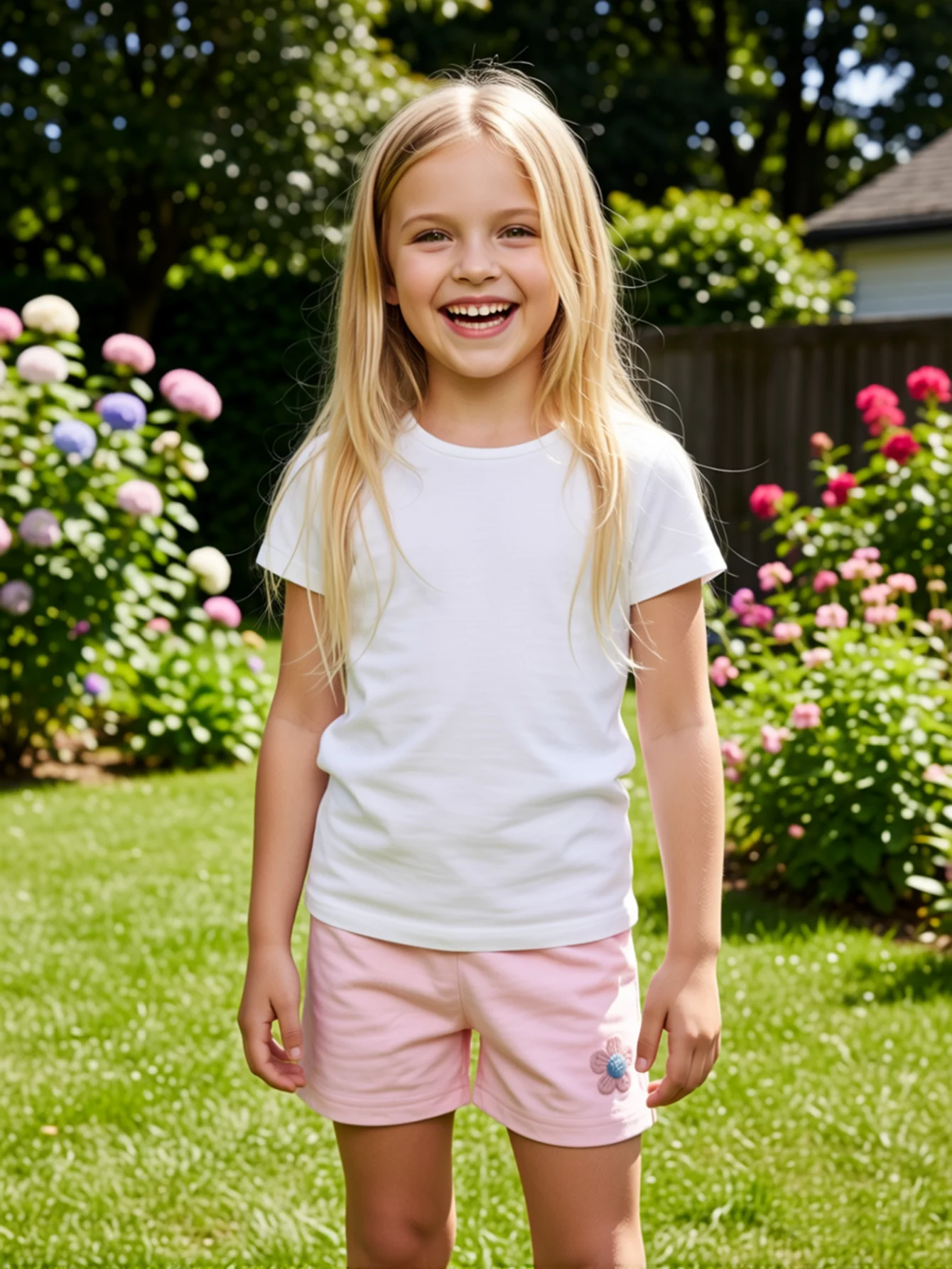 4 Stück Sommer-Leggings mit kleinem Blumenmuster und geradem Bein für Kinder, Sicherheitsshorts für Mädchen, Leggings für Kinder im Alter von 2–12 Jahren, für den täglichen Gebrauch – Detail 6