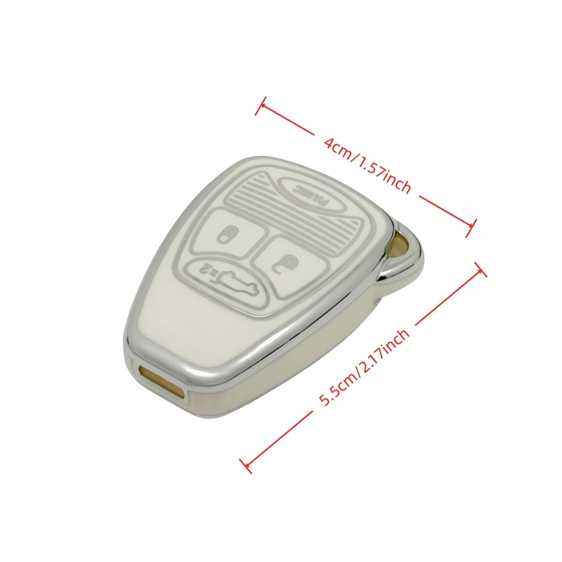 Key Fob Cover Keyring Car Keychain For Jeep Wrangler/Compass 2007-2018/Dodge Ram/Durango 2007-2009 Caliber 2007-2012 Nitro
