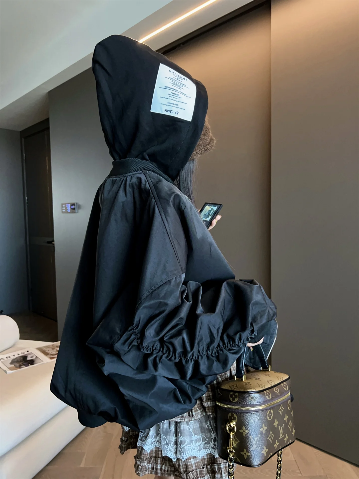 

MRS AO Faionable Thiened Baseball Jaet Women's Autumn Winter Loose Casual Versatile Baseball orm Top Coat