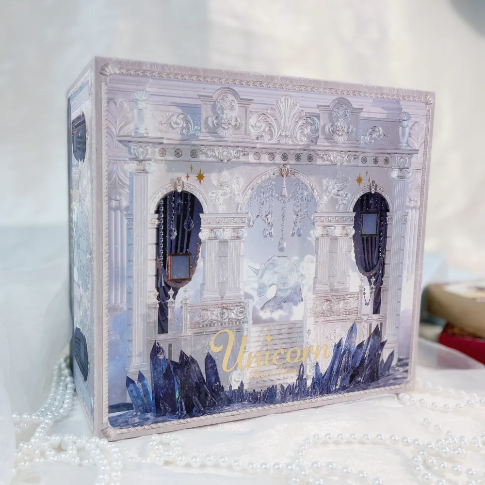 Flower Knows Limited edition collectible blue unicorn Storage Box Empty Box
