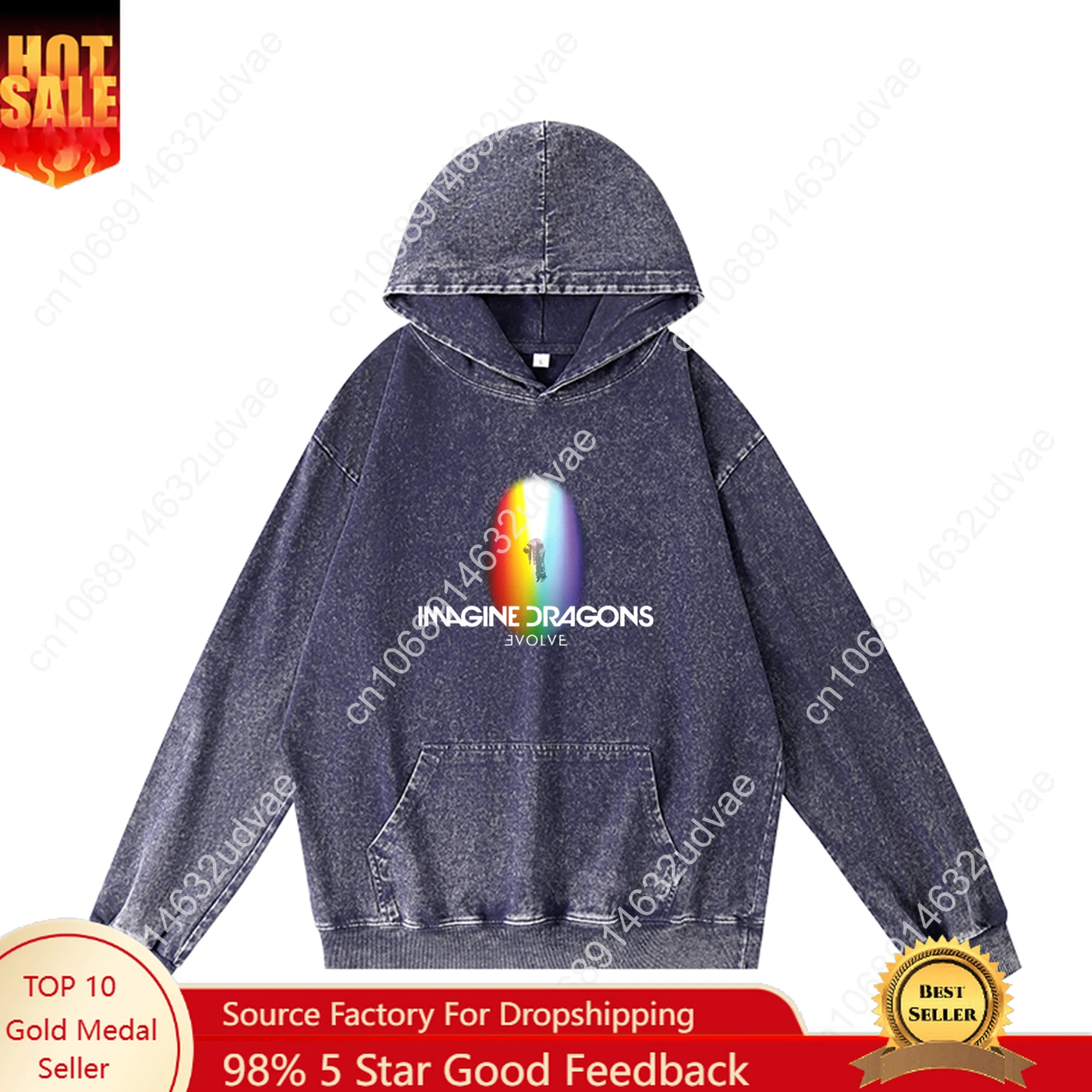 

Imagine Dragons Hoodies Retro Hooded Sweatshirt Man Woman Teenager Vintage Pullover Sweat Shirt with Pocket Customized Tops