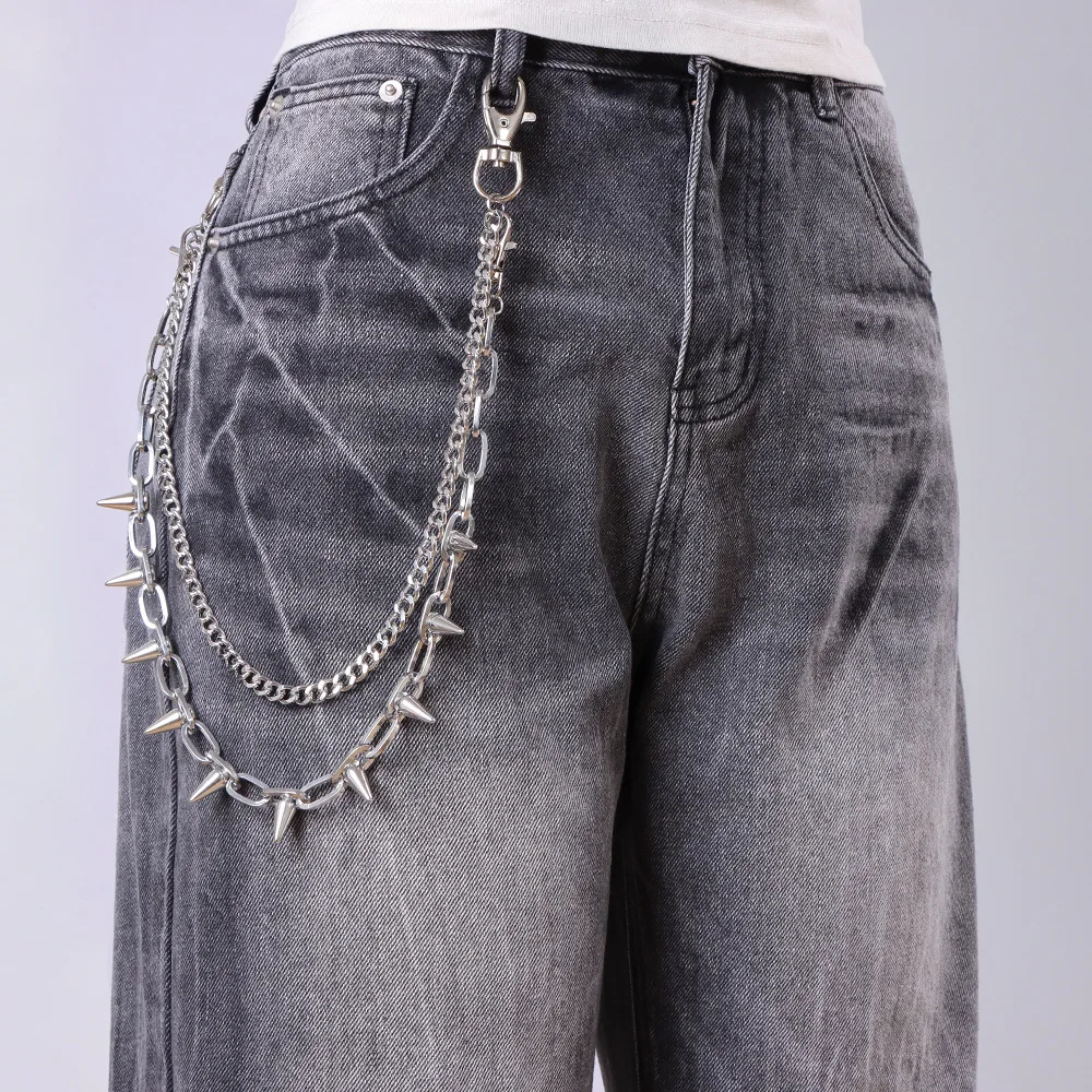 Women'S Emo Accessories - Punk Metal Rivets Broekkettingen Riemketting voor