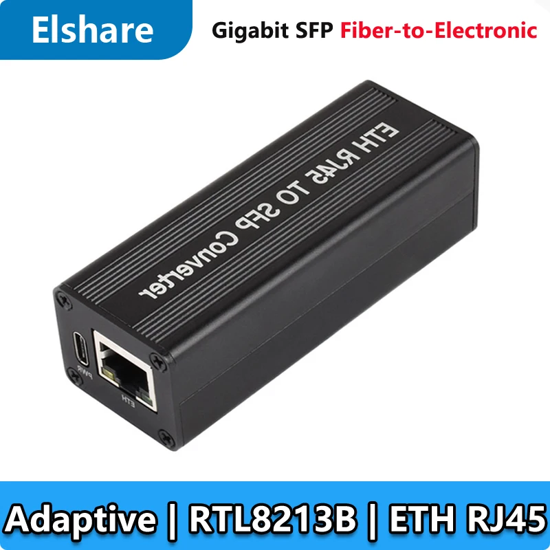 Gigabit adaptive SFP Optical to electrical module RTL8213B onboard status indicator