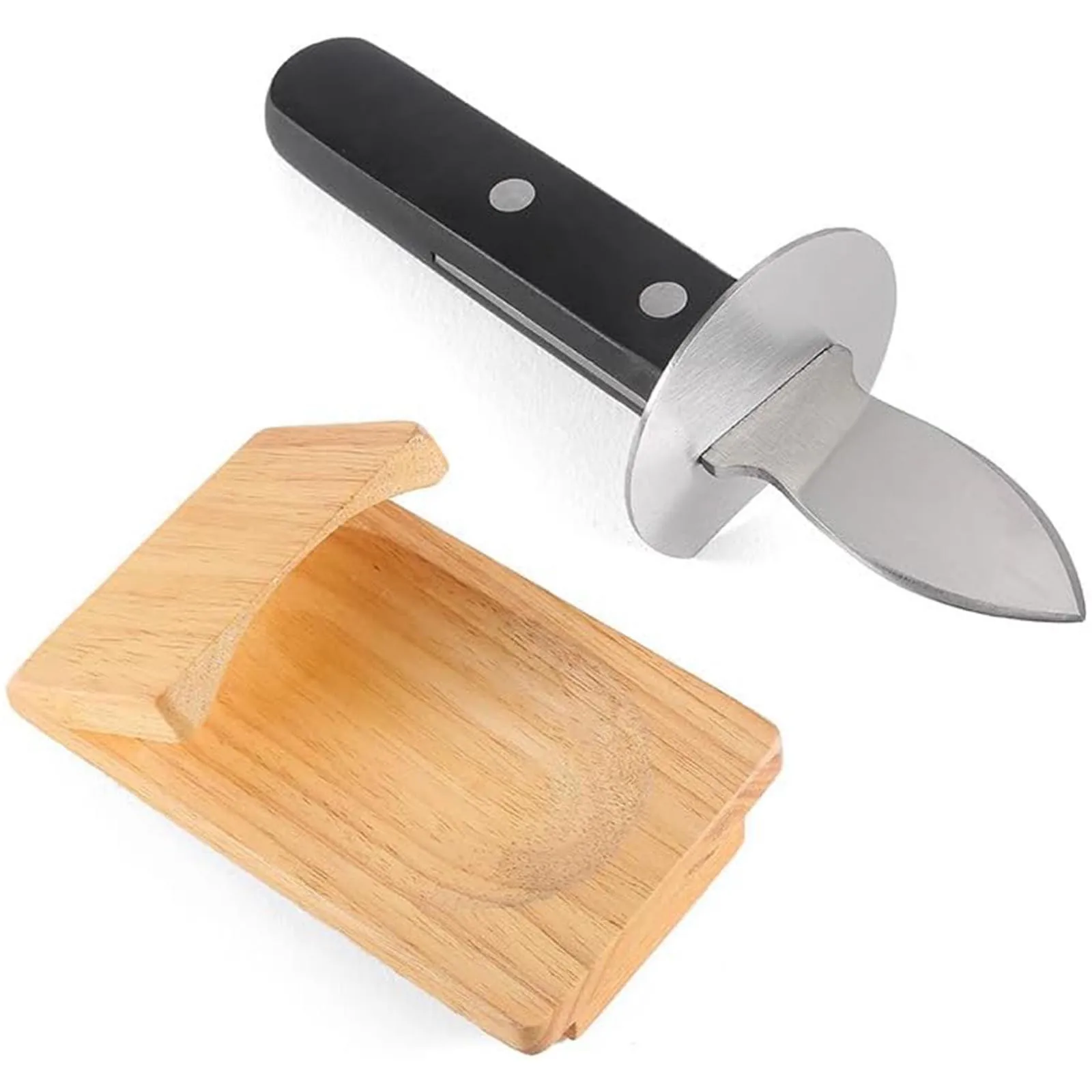 Oyster Shucking Clamp, Oyster Clamp, Handguard Wooden Oyster Shucking Clamp, Oyster Shucking Clamp Seafood Tools
