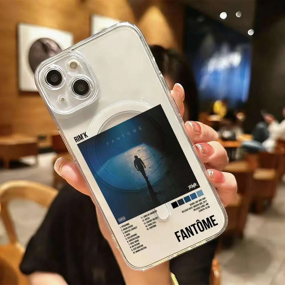 French Rapper R-Rim'K Phone Case For iPhone 17 16 15 14 13 12 Pro Max Plus Magnetic Clear Case Wireless Charging Cover